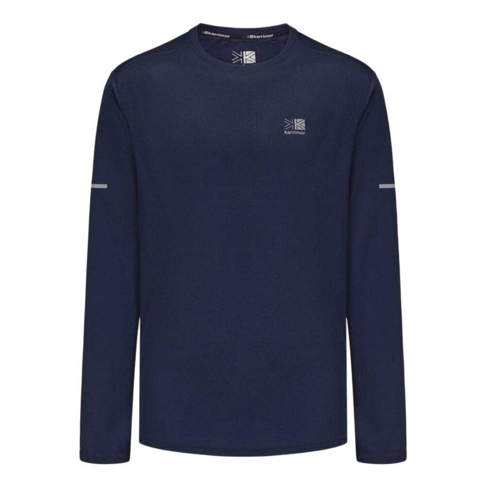 Karrimor Mens Reflective Detail Long-Sleeved T-Shirt / Navy